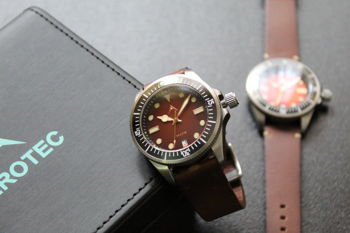 Sea Hunt ( Burgundy Dial with rose gold hands & indexes )