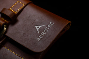 Aerotec : 2 Slots Leather Watch Roll